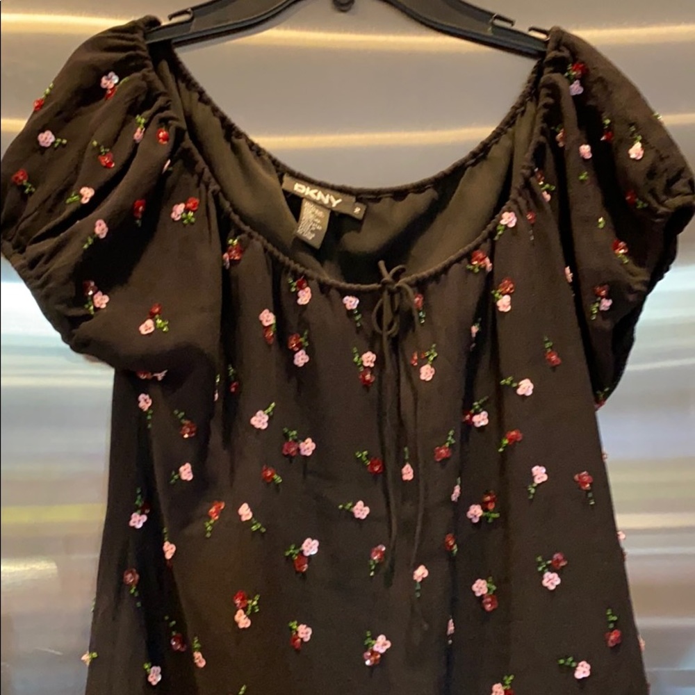 Vintage DKNY rare beaded top